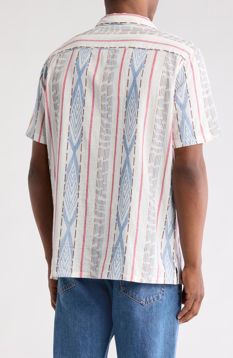 Civil Society Relaxed Fit Linen & Cotton Camp Shirt, Alternate, color, Parchment