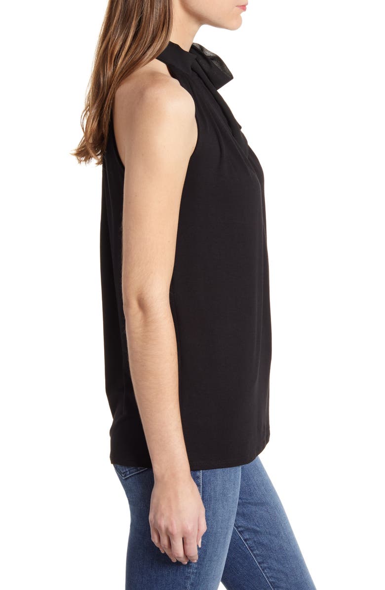 Loveappella Loveapella Side Tie Halter Neck Blouse, Alternate, color,