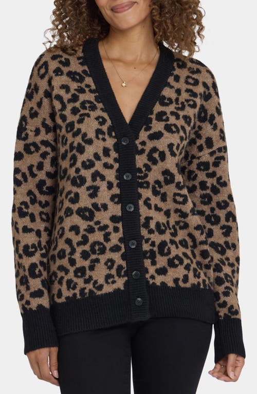Nydj Cheetah V-neck Cardigan In Multi