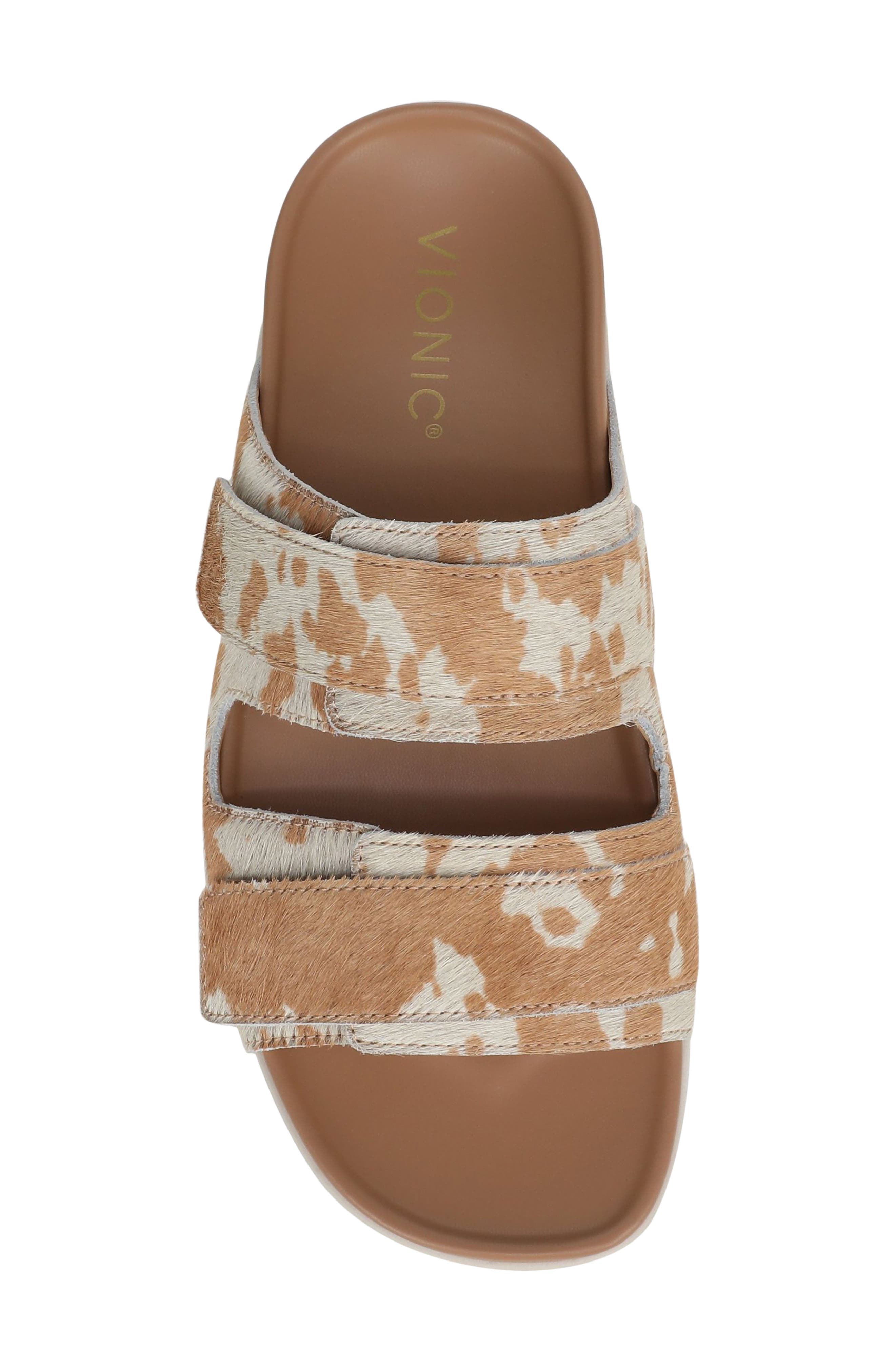 Riviera Slide Sandal, Alternate, color, BROWN MULTI HAIRCALF