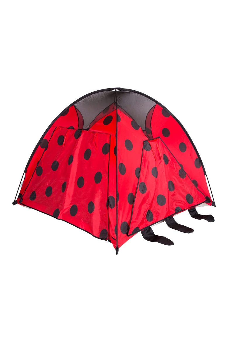 Ladybug Play Tent with Tunnel, Alternate, color, RED BLACK