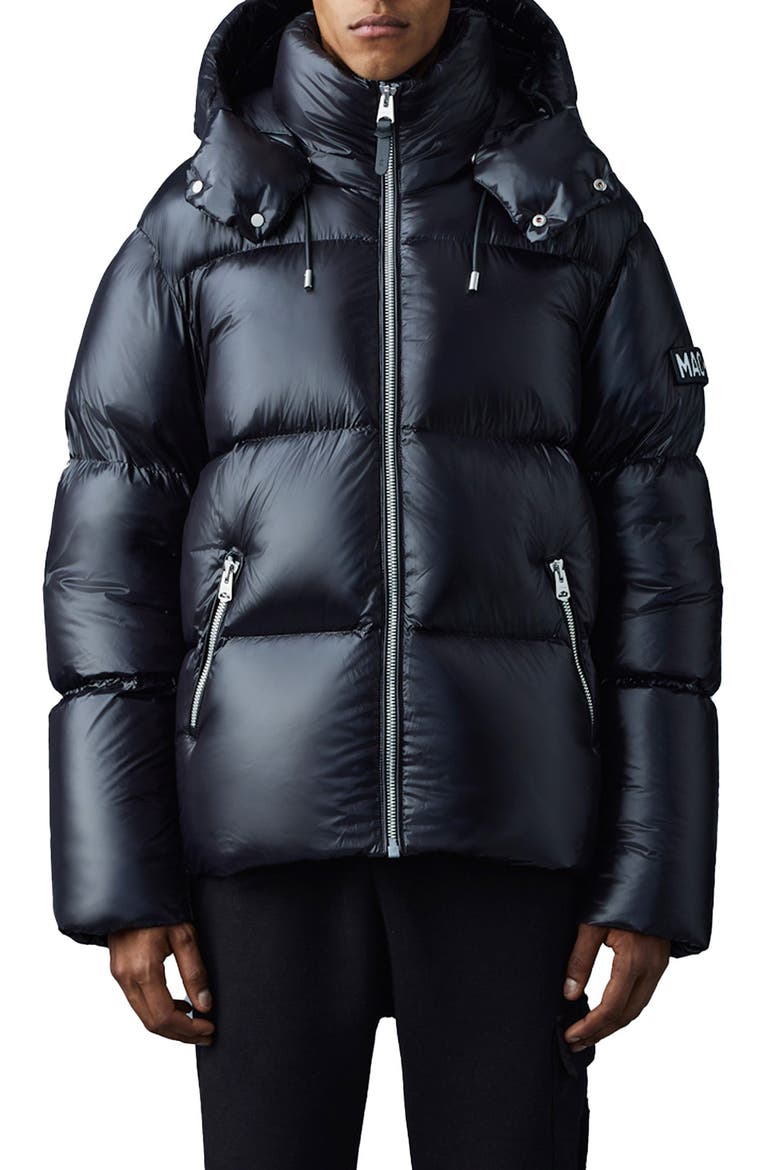 Kent Water Repellent Down Puffer Jacket, Main, color, BLACK