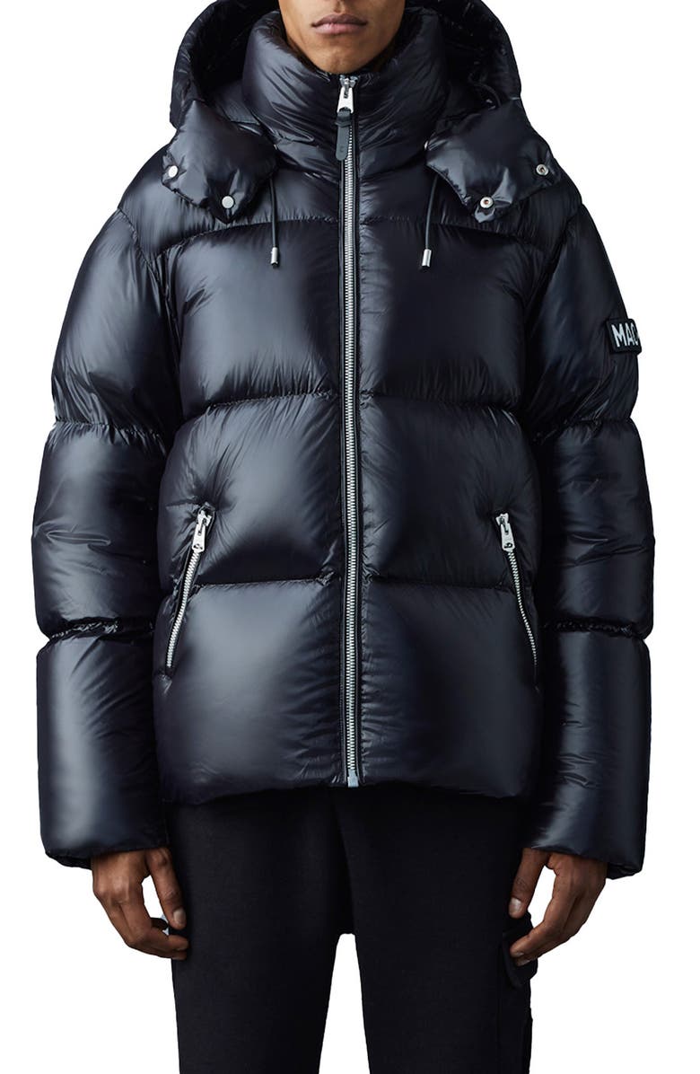Mackage Kent Water Repellent Down Puffer Jacket, Main, color, Black