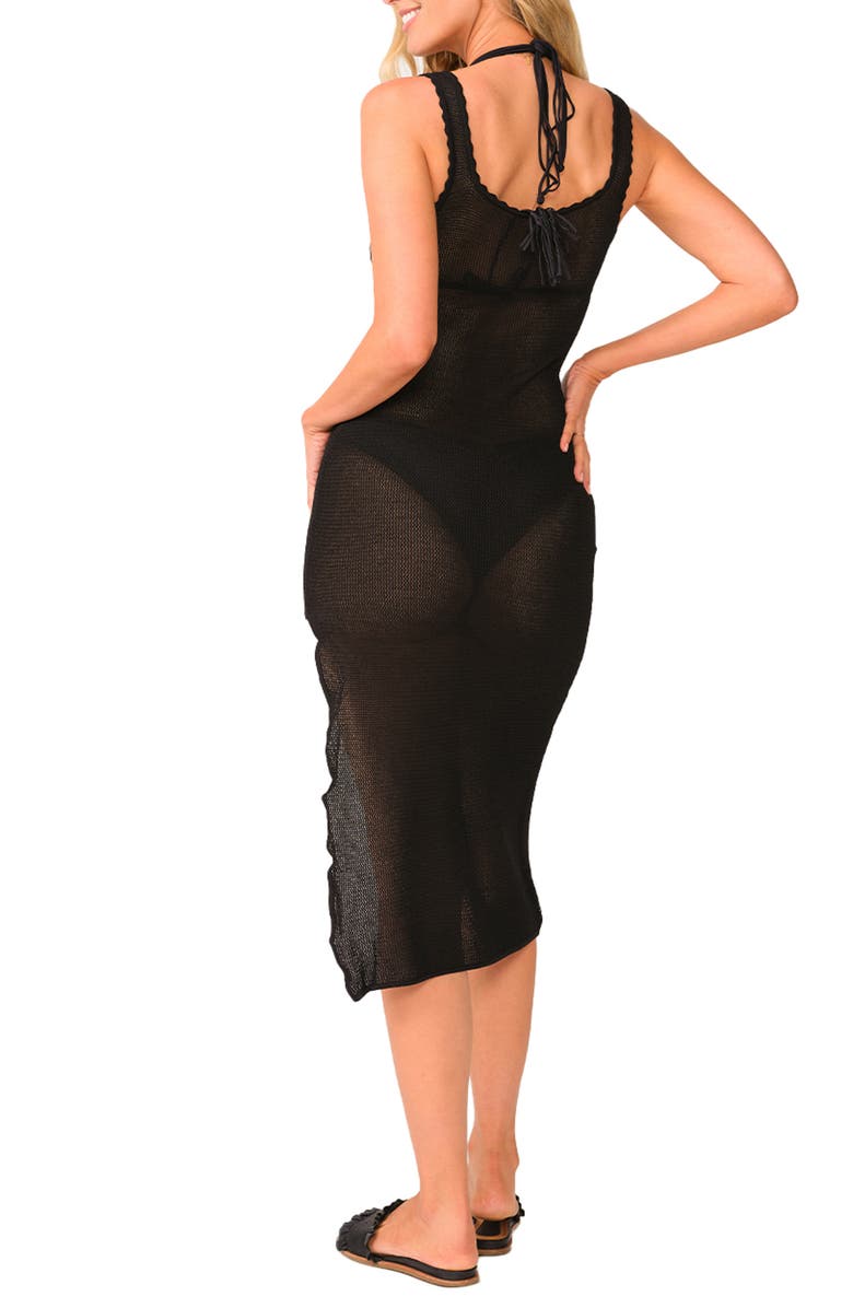 PQ SWIM Lettie Semisheer Cover-Up Dress, Alternate, color, Midnight