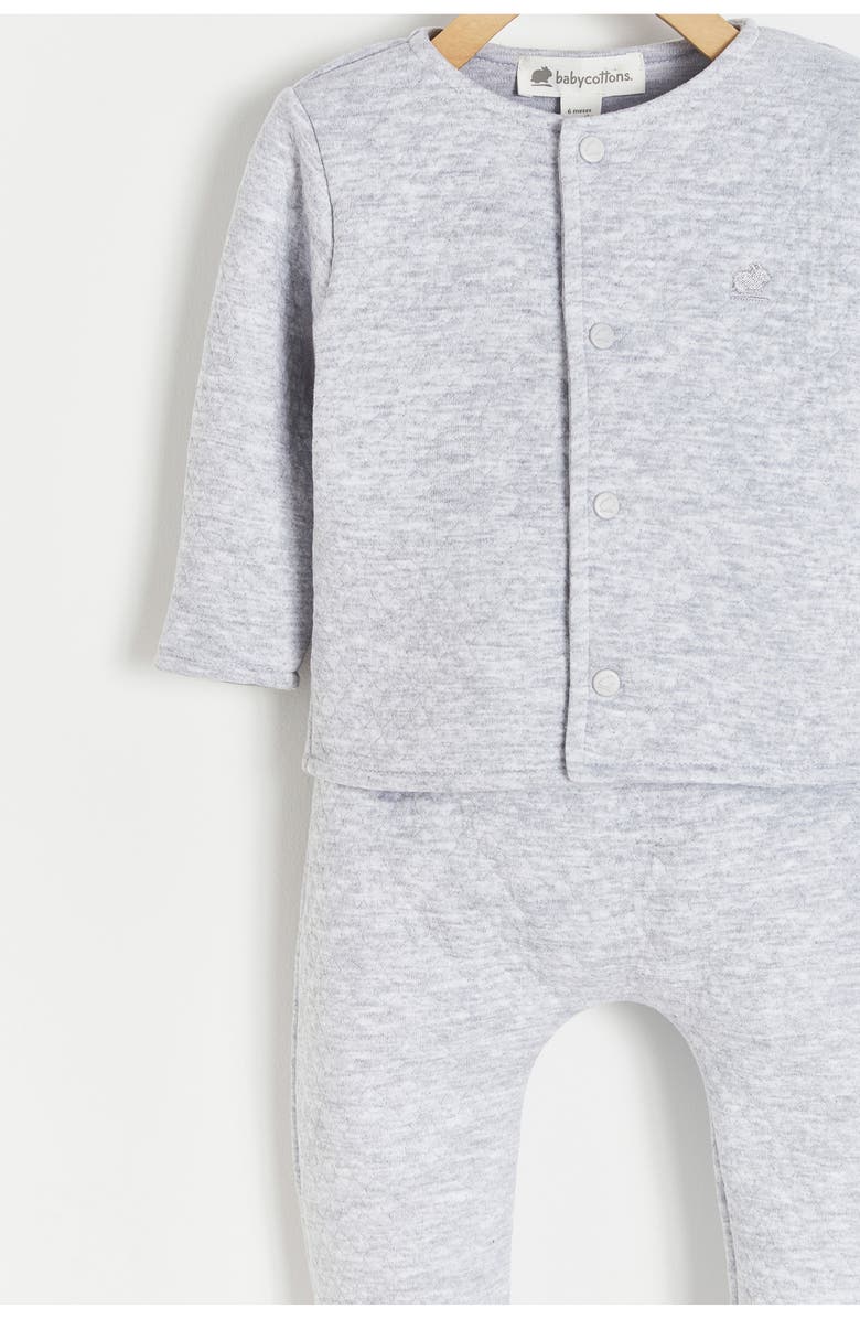 Babycottons Premium Peruvian Pima Cotton Matelasse 2 Piece Set for Infant, Alternate, color, Grey/Melange