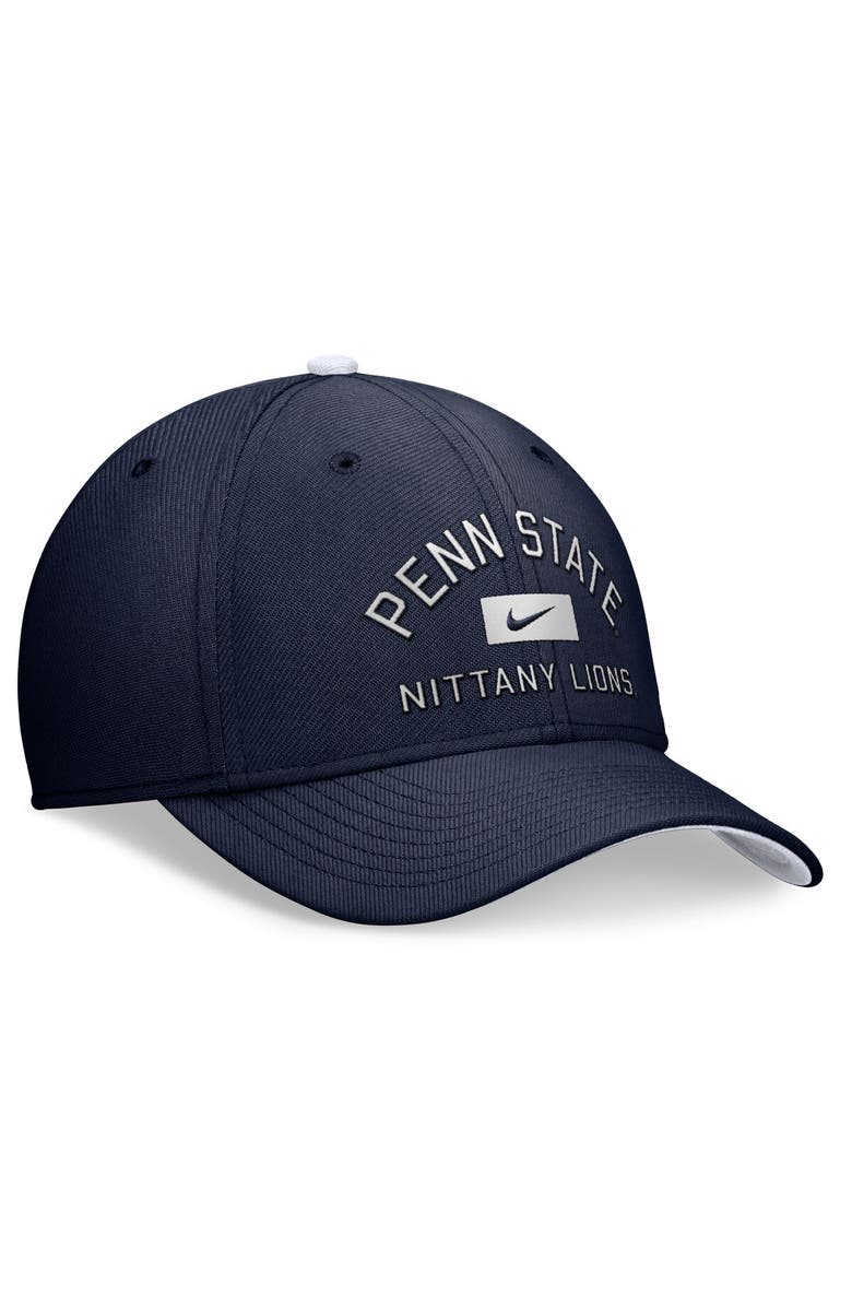 Nike Men's Nike Navy Penn State Nittany Lions Primetime Rise Swoosh Flex Hat, Alternate, color, Navy