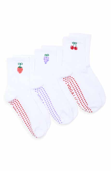 3-Pack Fruit Jacquard Half Crew Socks