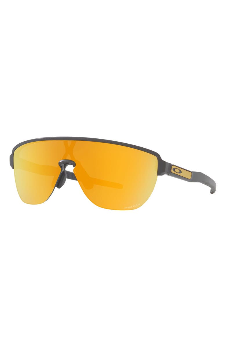 Oakley Corridor 142mm Semi Rimless Prizm<sup>™</sup> Polarized Shield Sunglasses, Alternate, color, Grey Jeans