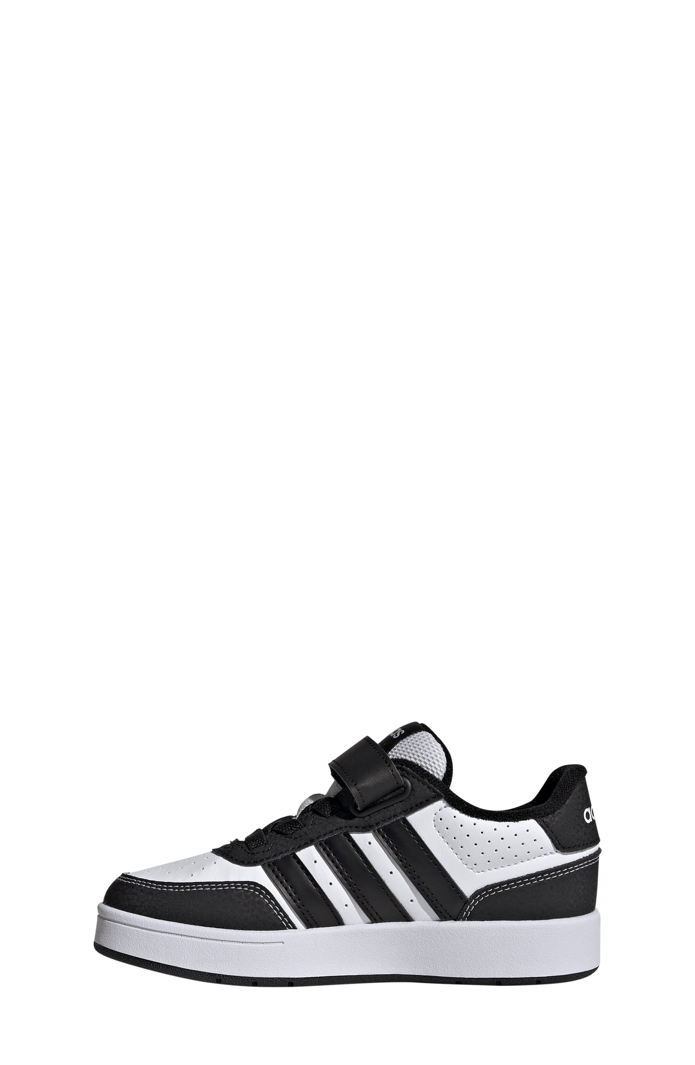 adidas Kids' Breakbase Elastic Lace Sneaker, Alternate, color, Footwear White/ Core Black