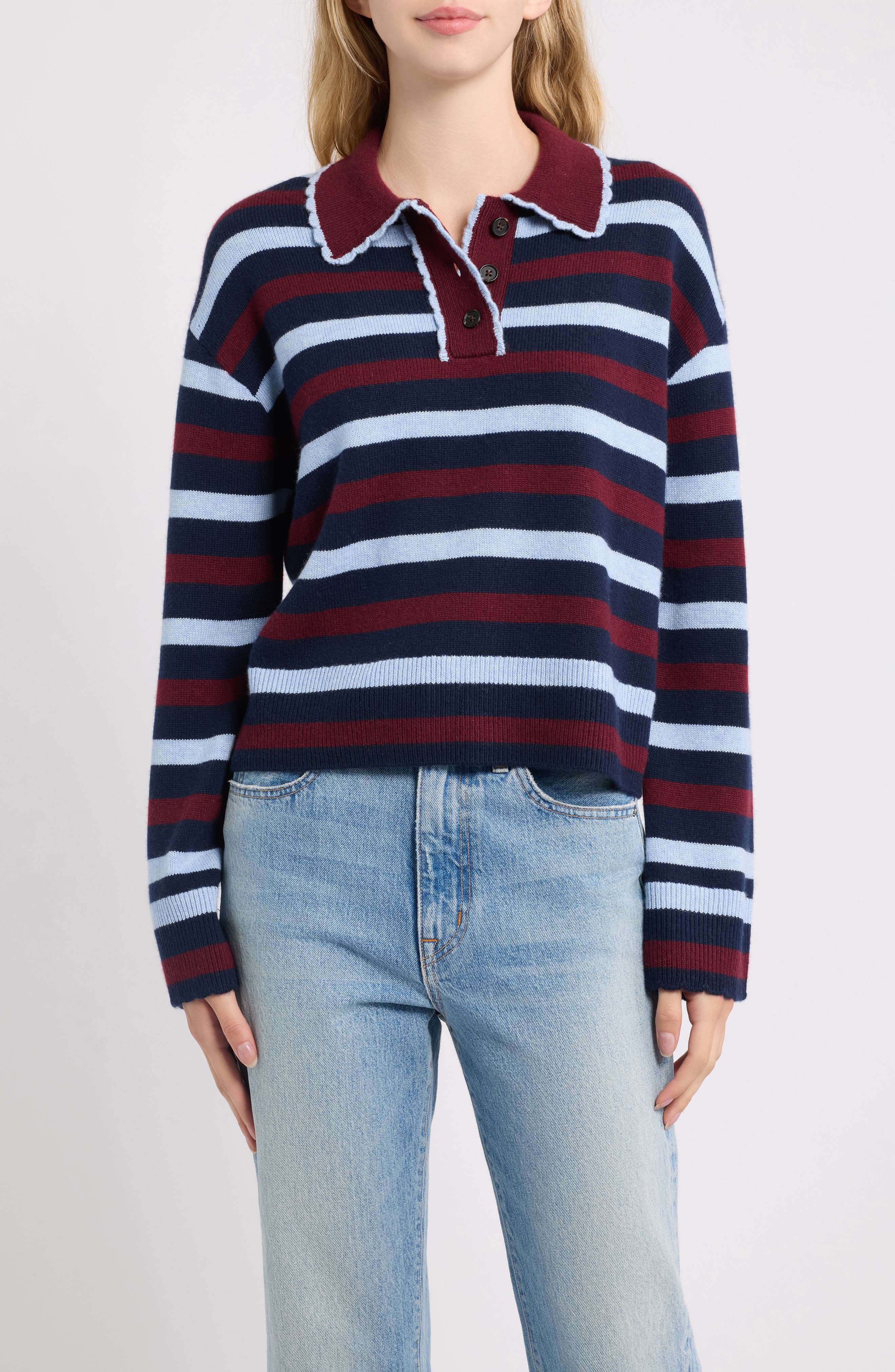 selected TAWNY NAVY STRIPE