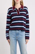 Rails Delora Stripe Polo Sweater