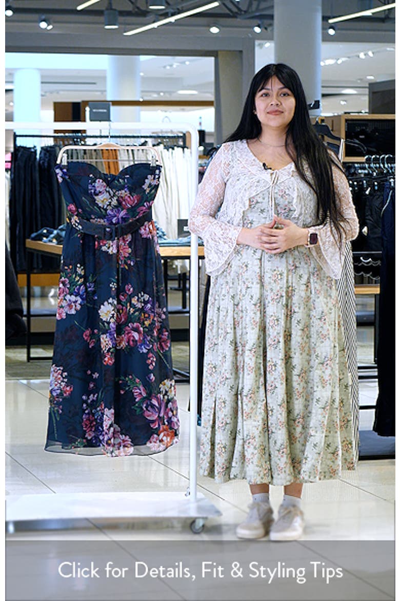 Jenny Floral Strapless Fit & Flare Cocktail Dress video