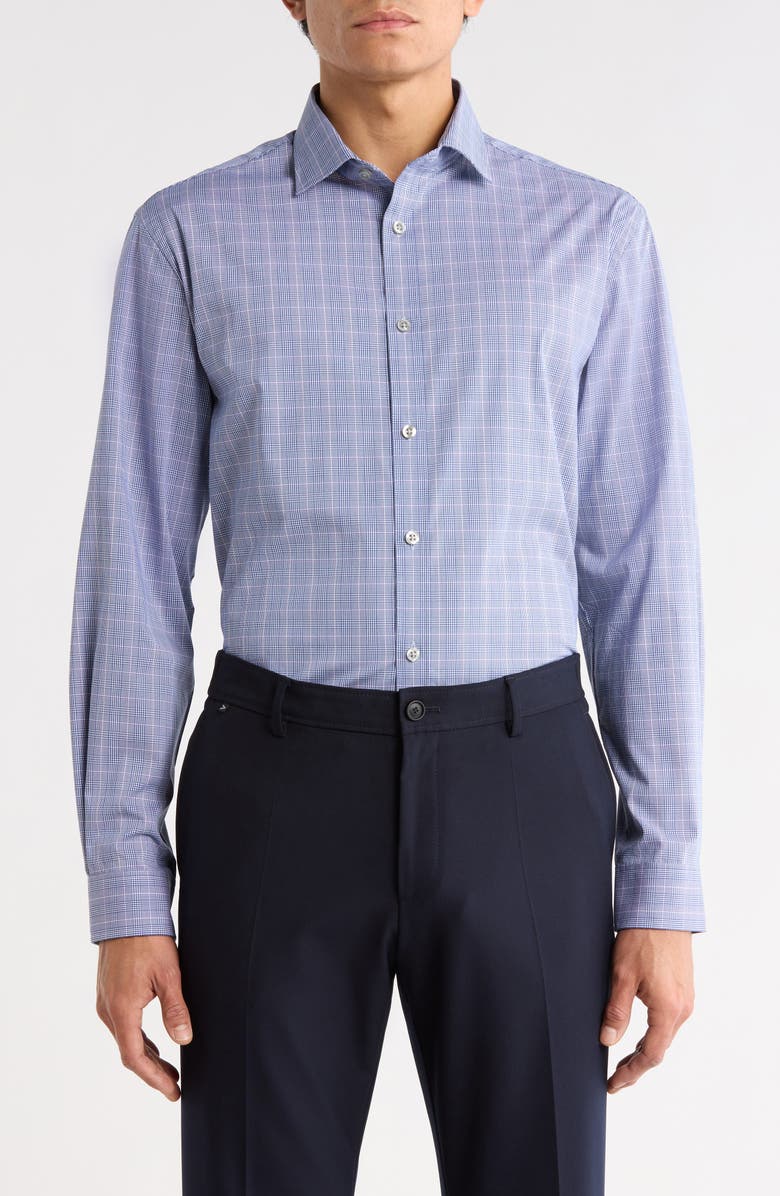 Michael Kors Slim Fit Stretch Cotton Dress Shirt, Alternate, color, Granite