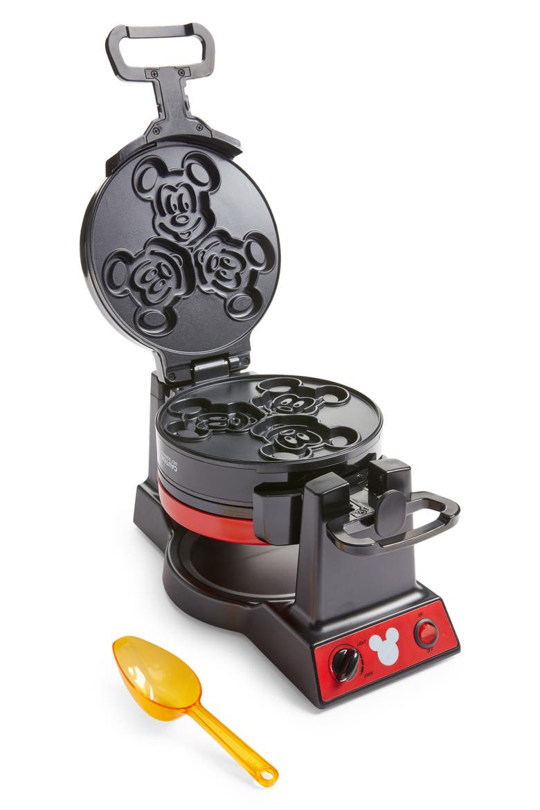 Micky Mouse Double Sided Flip Waffle Maker, Alternate, color, RED/ BLACK