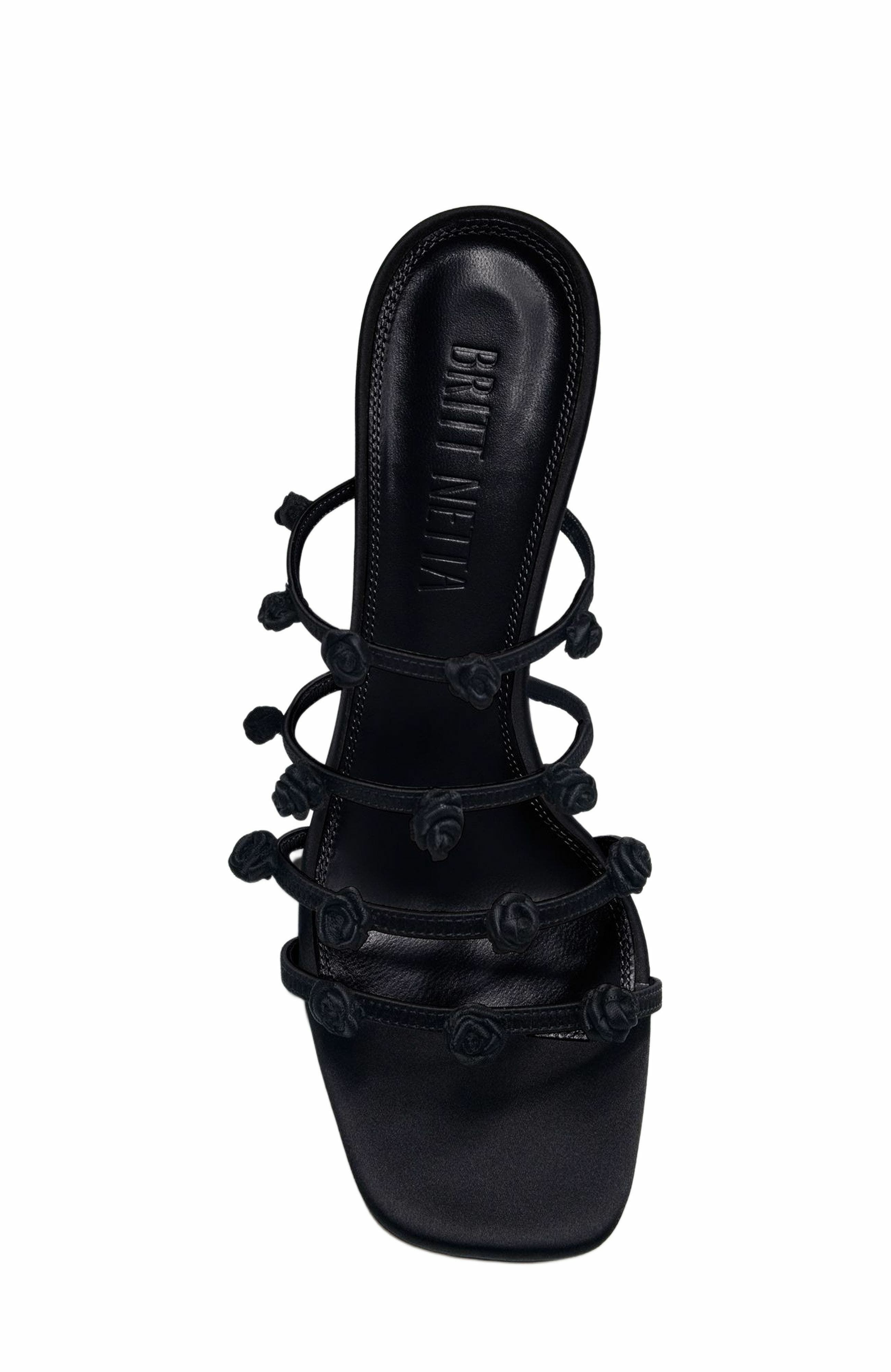Britt Netta Juliette Sandal, Alternate, color, Black