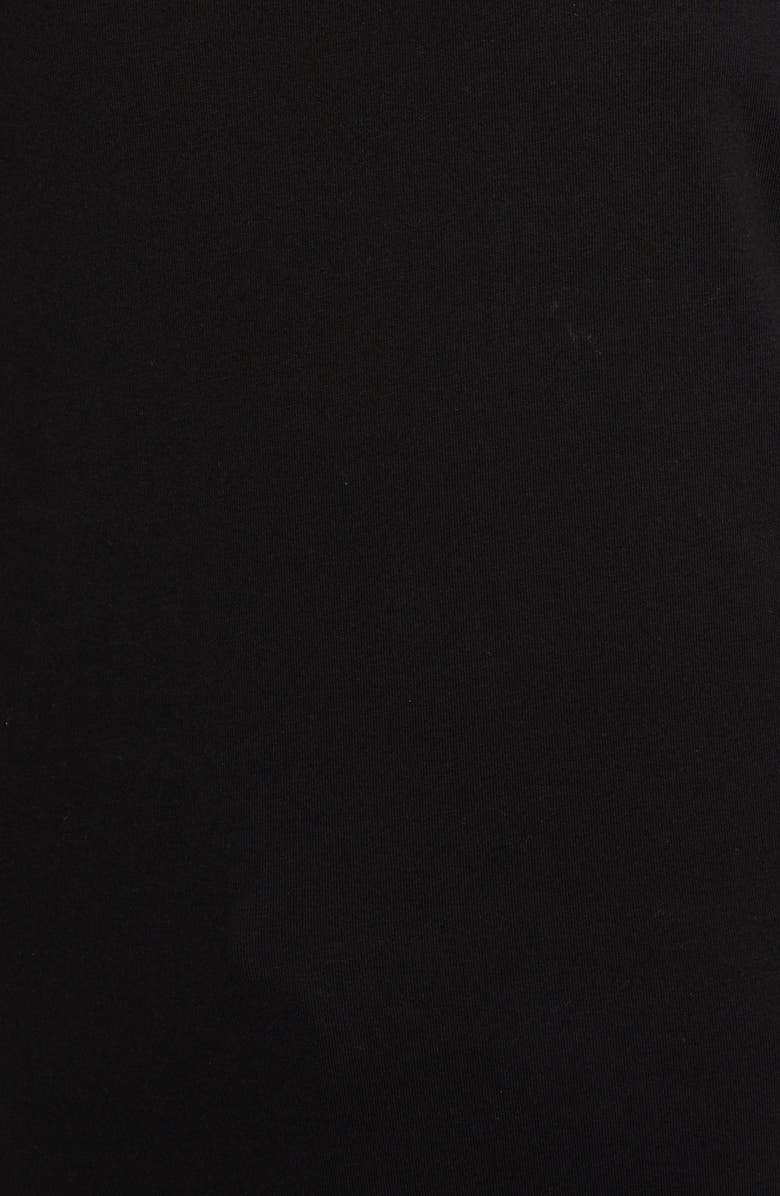 Off-White Floral Logo Embroidered Cotton Tee, Alternate, color, Black Multicolor