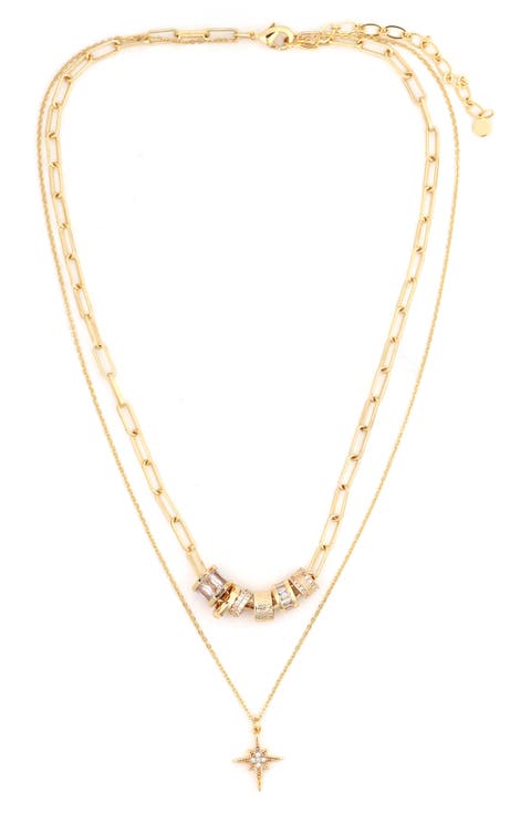 Rondelle Bead Layered Necklace