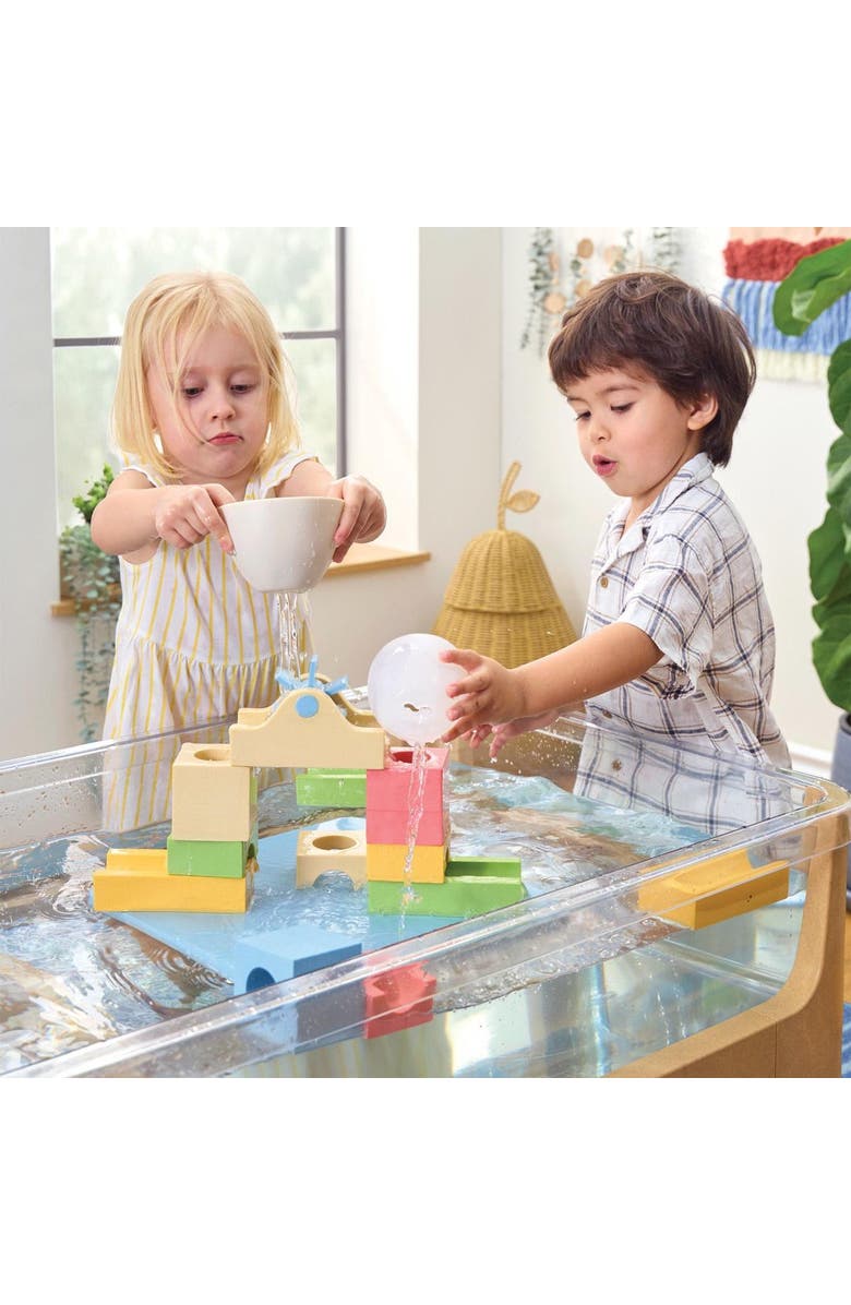 Kaplan Early Learning Company Waterway Block Set - 15 Pieces, Alternate, color, Multicolored