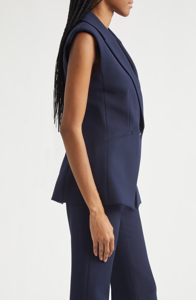 Veronica Beard Ciel Vest, Alternate, color, Navy