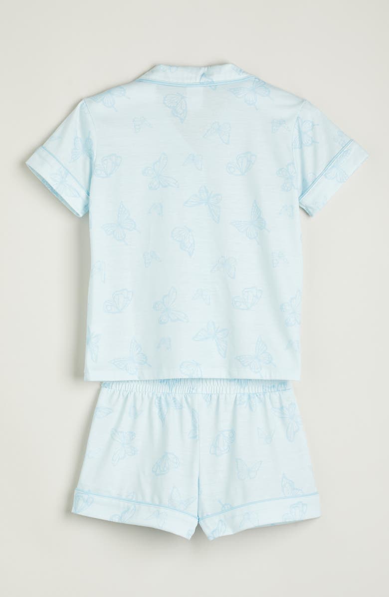 Nordstrom Kids' Print Two-Piece Short Pajamas, Alternate, color, Blue Butterfly Dream