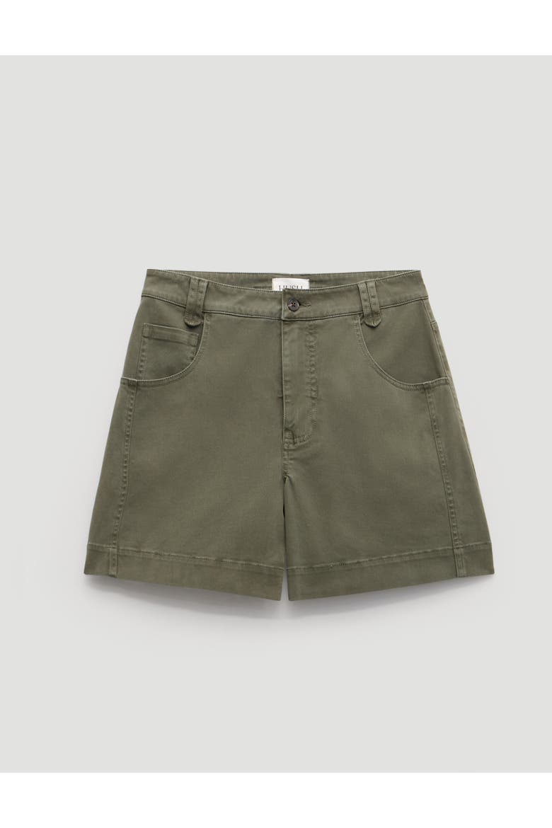 Bryce Mid Rise Wide Leg Shorts, Alternate, color, Sage Green
