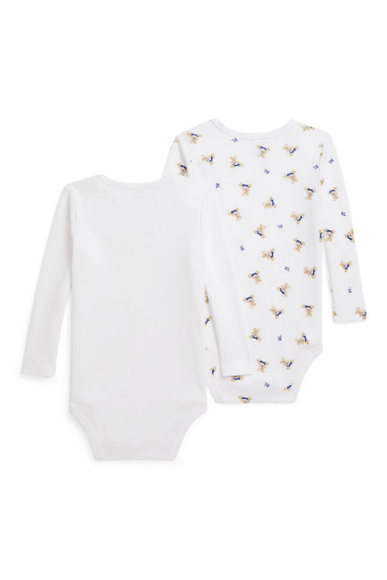 Assorted 2-Pack Cotton Bodysuits, Alternate, color, WHITE