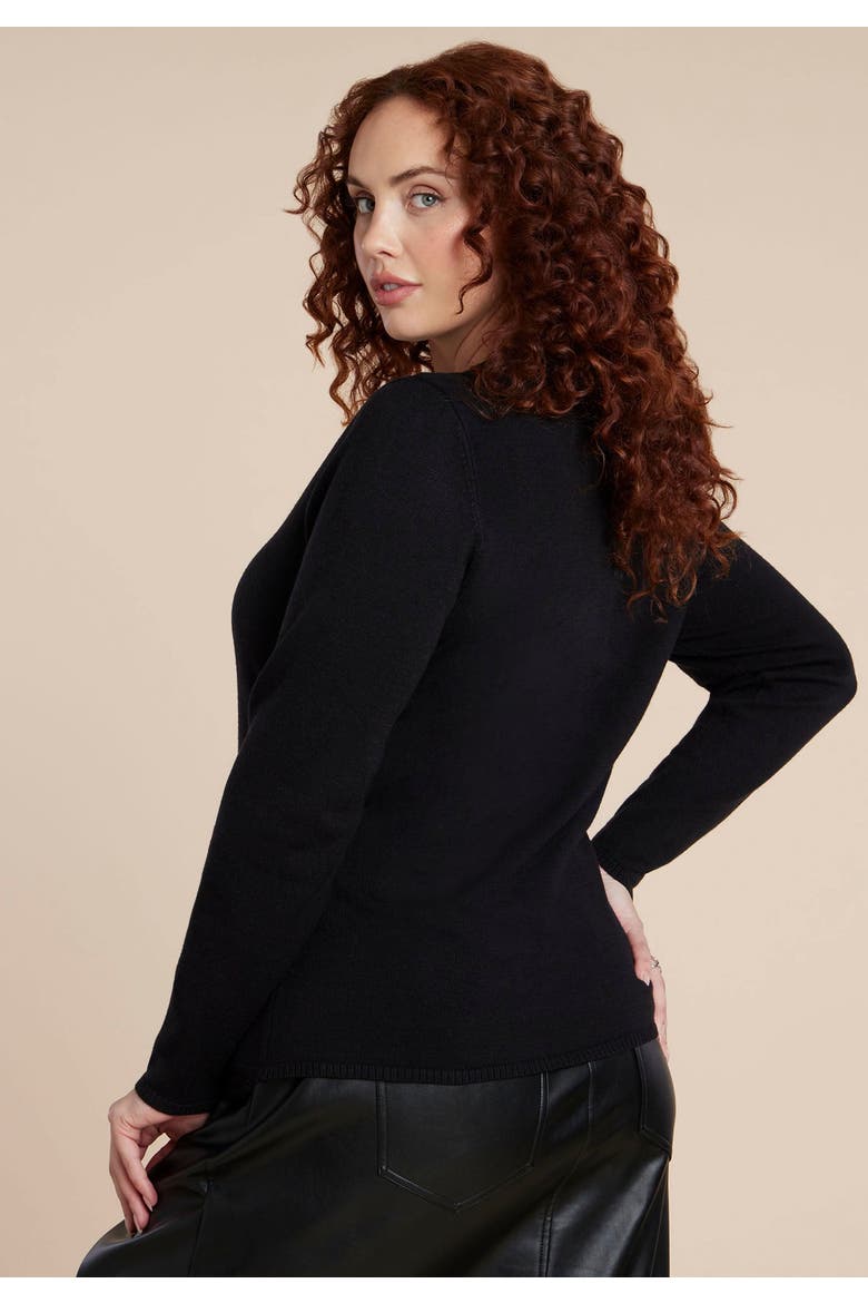 Heart Cut Out Sweater, Alternate, color, BLACK ONYX
