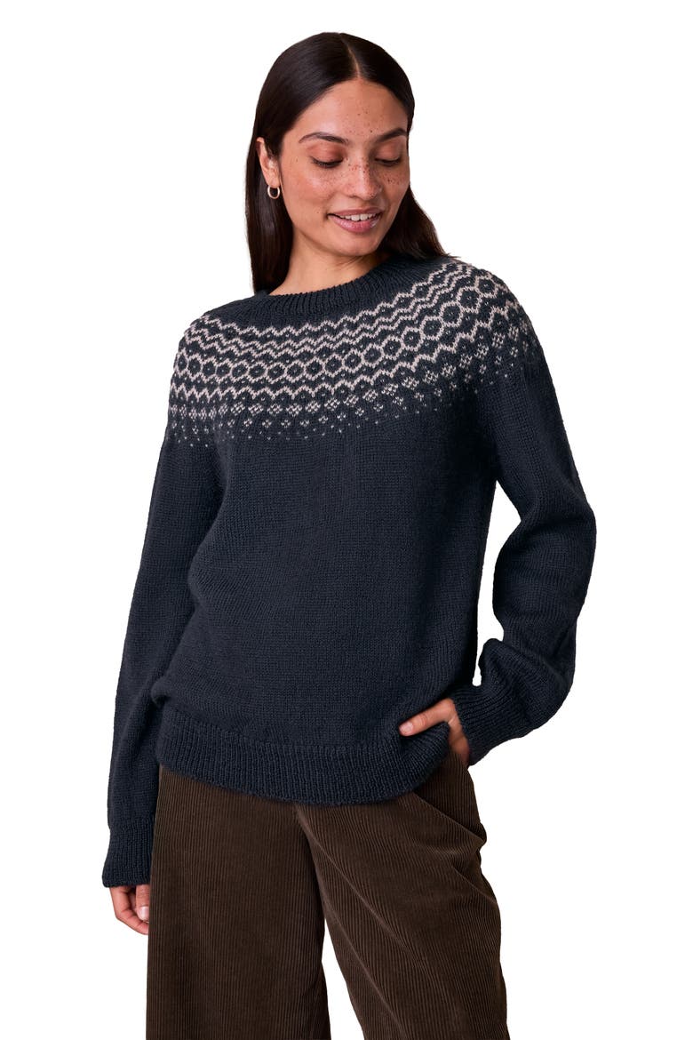 Graduated Fair Isle, Main, color, Navy / Ecru