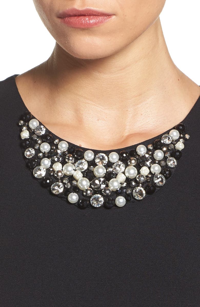 Eliza J Embellished Crop Top, Alternate, color, 