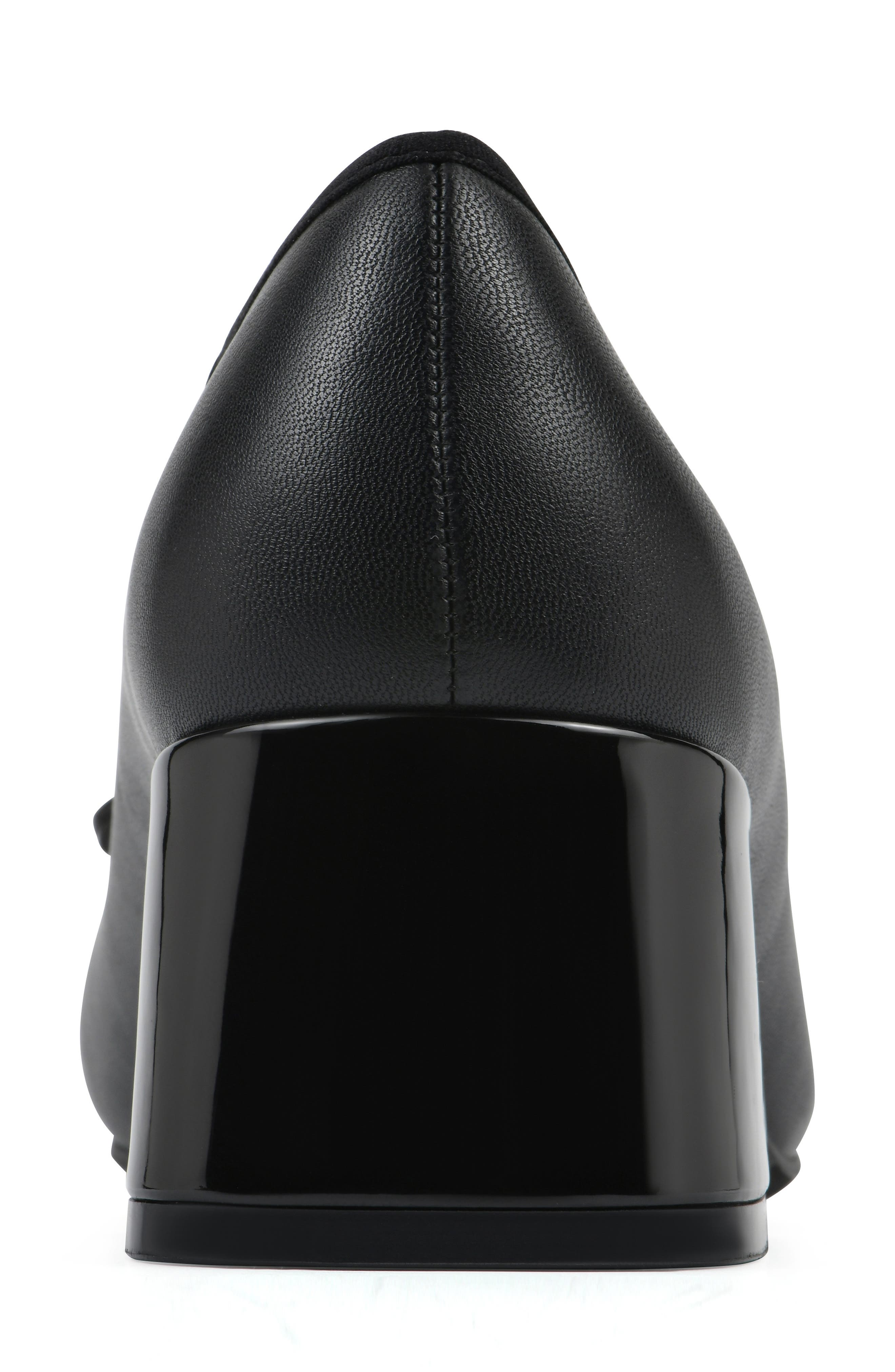 White Mountain Footwear Lately Round Toe Pump, Alternate, color, Black Black Smooth Multi