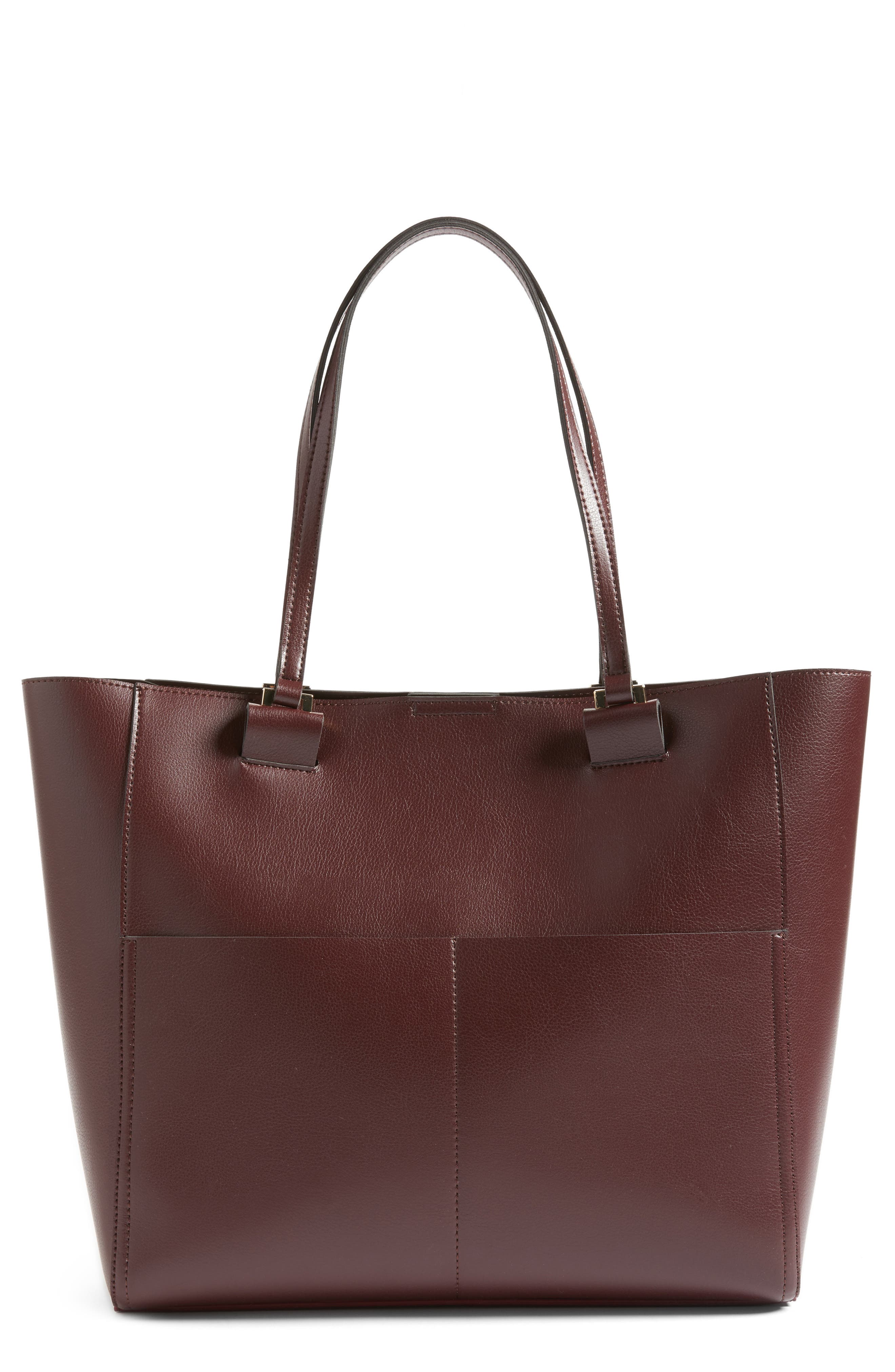 Sole Society Glenn Faux Leather Tote, Main, color, 