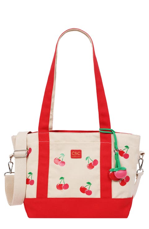 Cherry Print Tote Bag