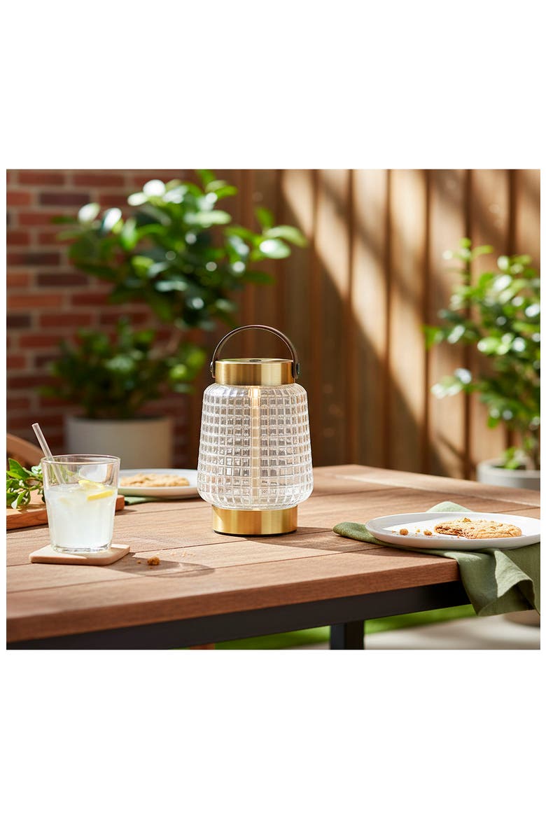 Samara Cordless LED Table Lantern, Alternate, color, ANTIQUE BRASS
