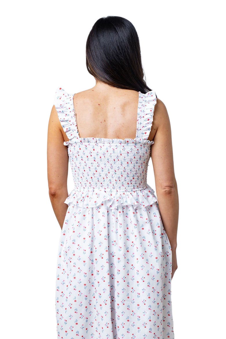 Women's Organic Smocked Sundress, Alternate, color, Paris Floral