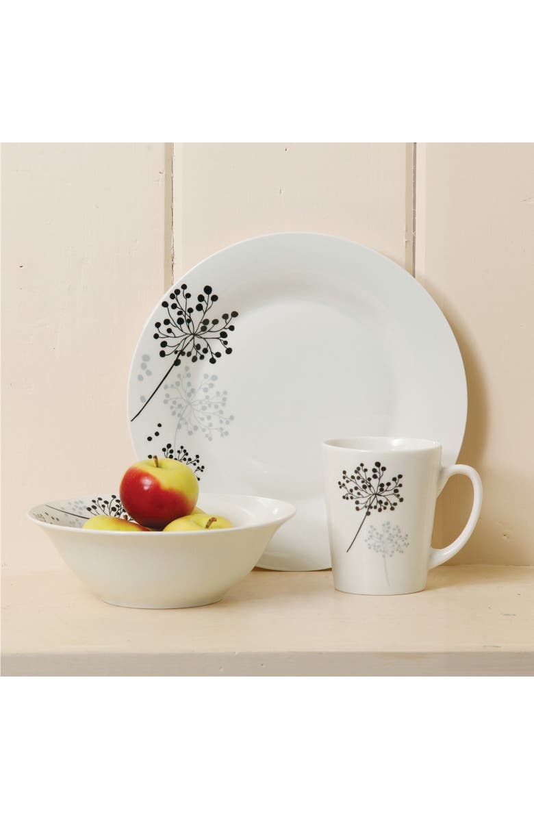 Gibson Netherwood 12-Piece Dinnerware Set, Alternate, color, White