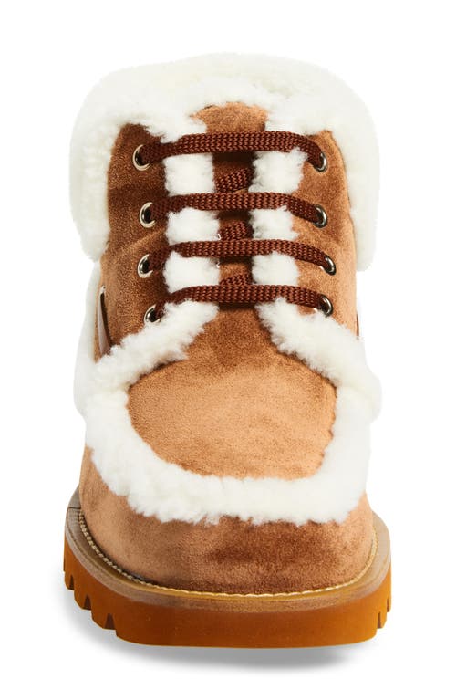 Valentino Palm Avenue Shearling-trimmed Suede Ankle Boots In Brown