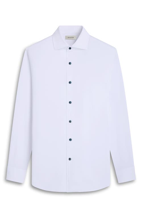 Bugatchi Devon Ooohcotton® Solid Button-up Shirt In White