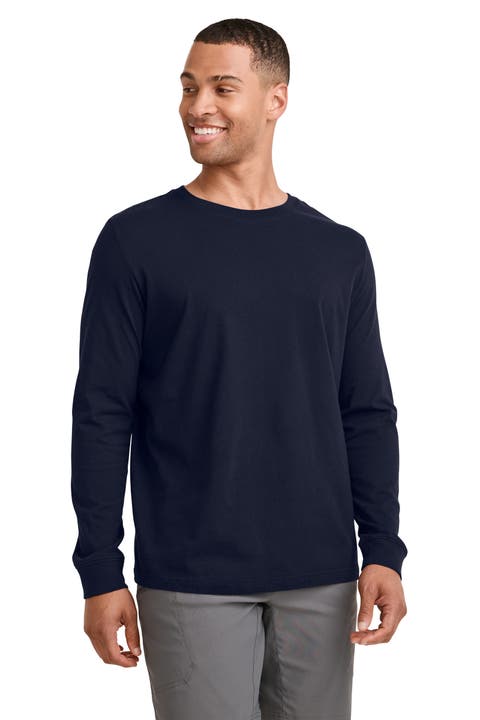 Men's 100% Cotton Legacy Long Sleeve Crew Neck T-Shirt