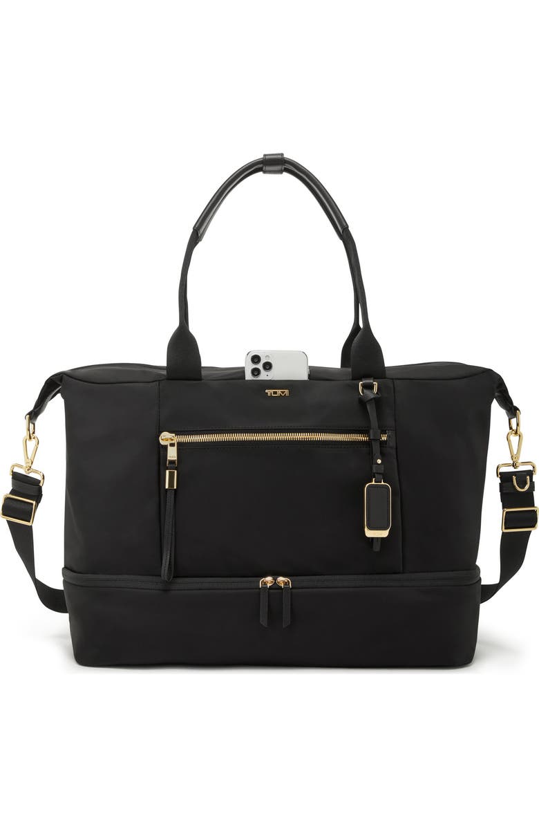 TUMI Voyageur Contine Weekend Bag, Alternate, color, Black/ Gold
