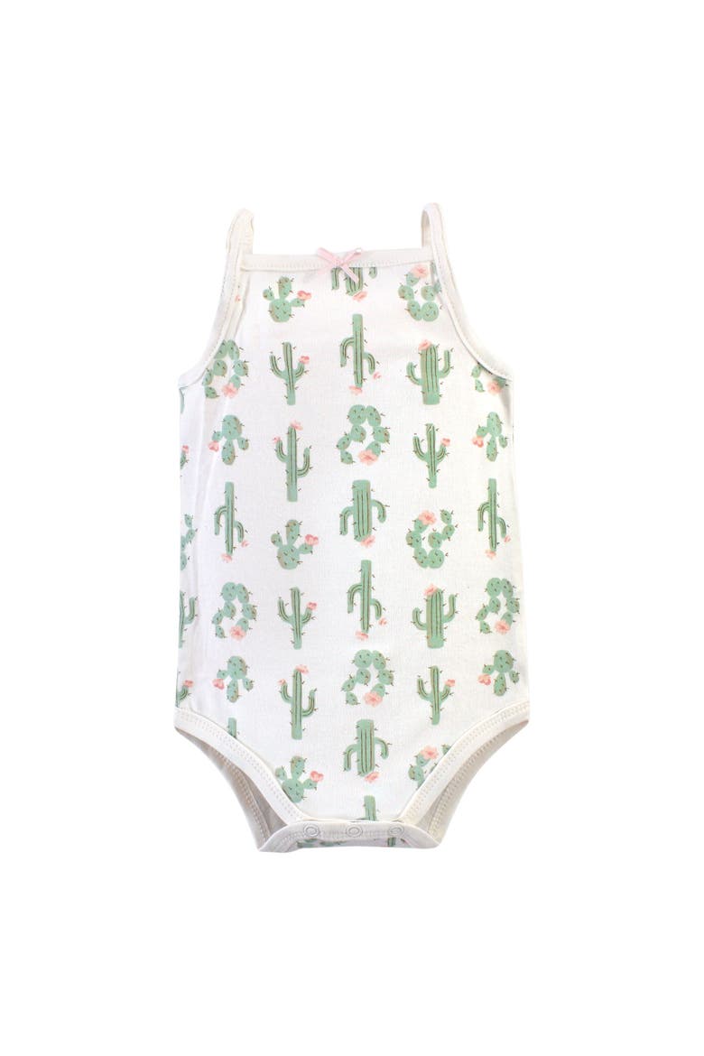 Soft Cotton Sleeveless Bodysuit, Alternate, color, Pink Cactus