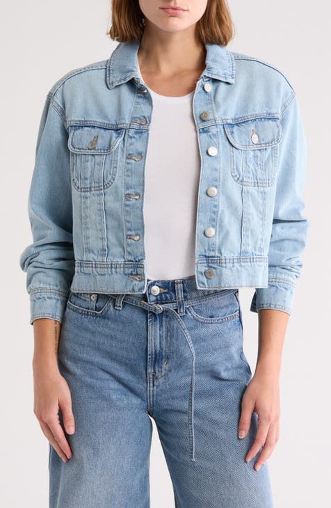 Crop Denim Trucker Jacket