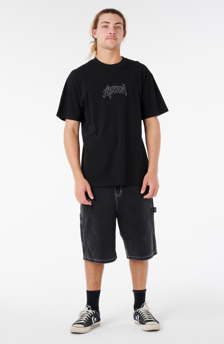 Rip Curl Archive Goth Embroidery T-Shirt, Alternate, color, Black