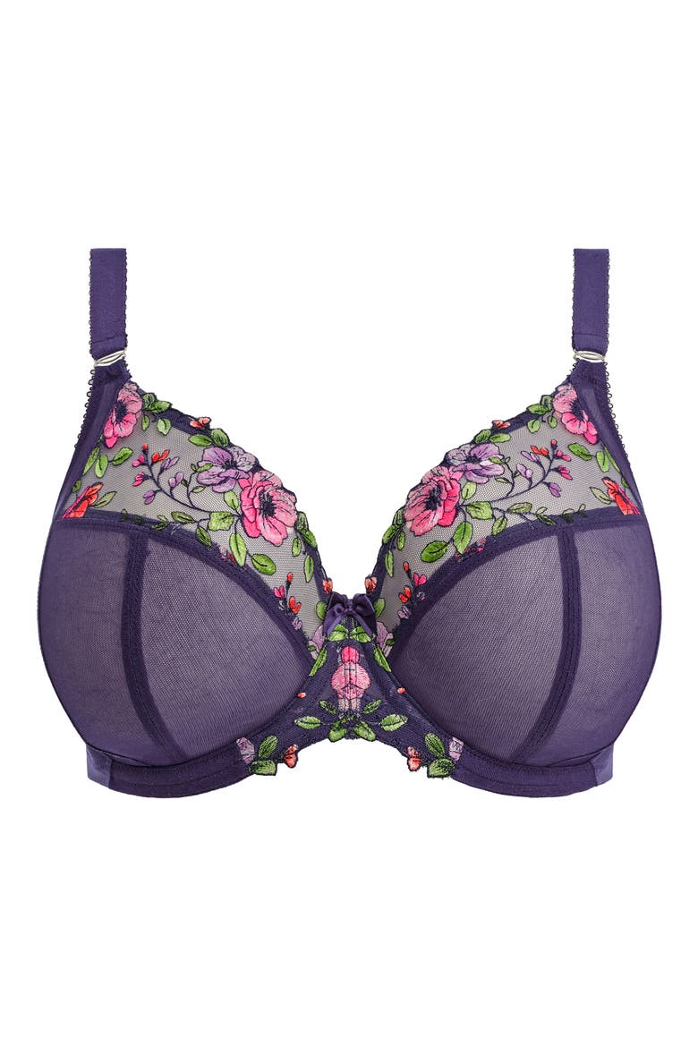 Himari Full Figure Underwire Plunge Bra, Alternate, color, MIDNIGHT