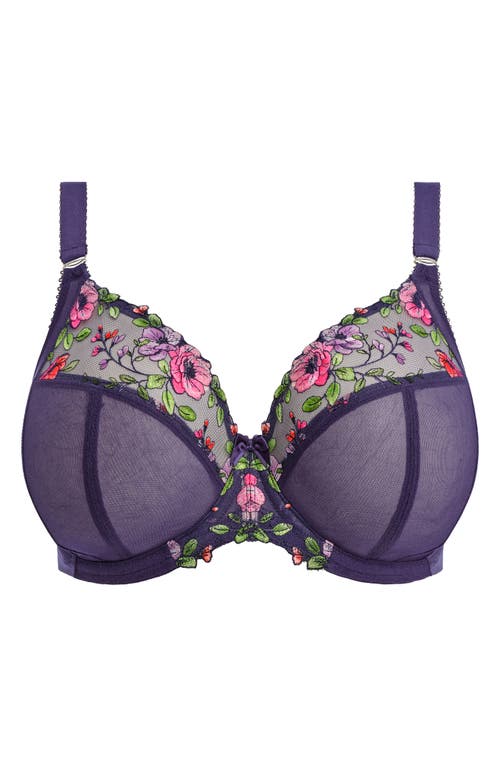 Elomi Himari Full Figure Underwire Plunge Bra In Midnight