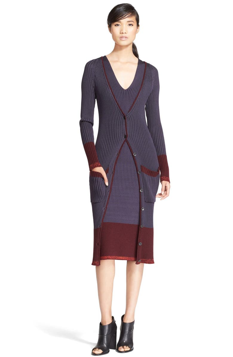 rag & bone 'Kristin' Long Colorblock Cardigan, Alternate, color, 