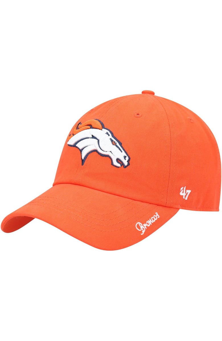 '47 Women's '47 Orange Denver Broncos Miata Clean Up Secondary Adjustable Hat, Main, color, 