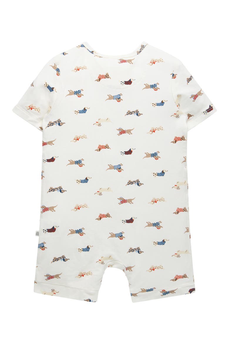 Day or Night Short Sleeve Romper, Alternate, color, DACHSHUND