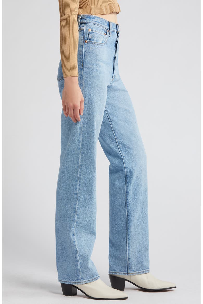 Ribcage High Waist Straight Leg Jeans, Alternate, color, SAMBA TANGO LIGHT