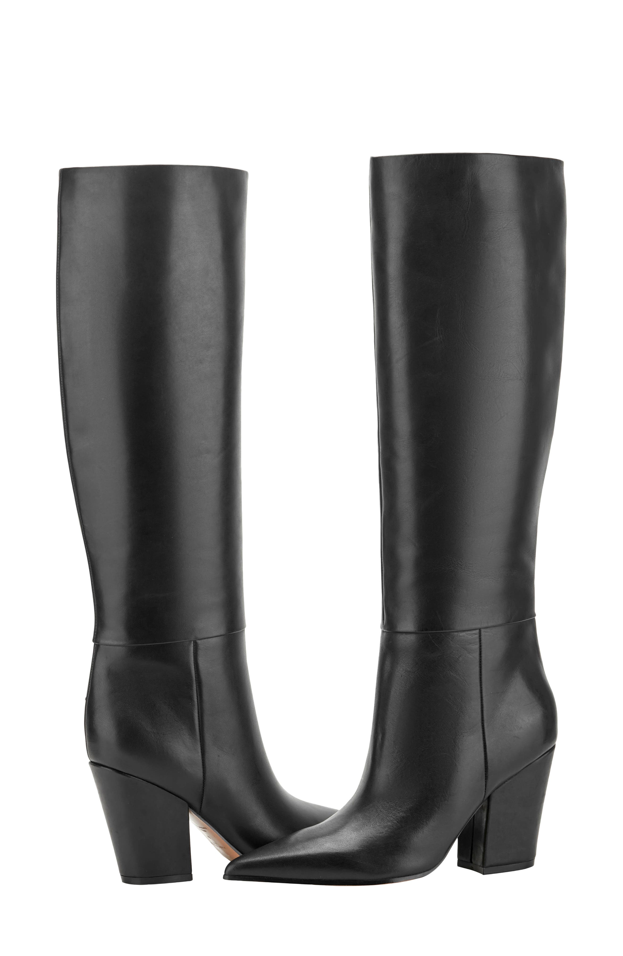 Marc Fisher LTD Estella Pointed Toe Knee High Boot, Alternate, color, Black
