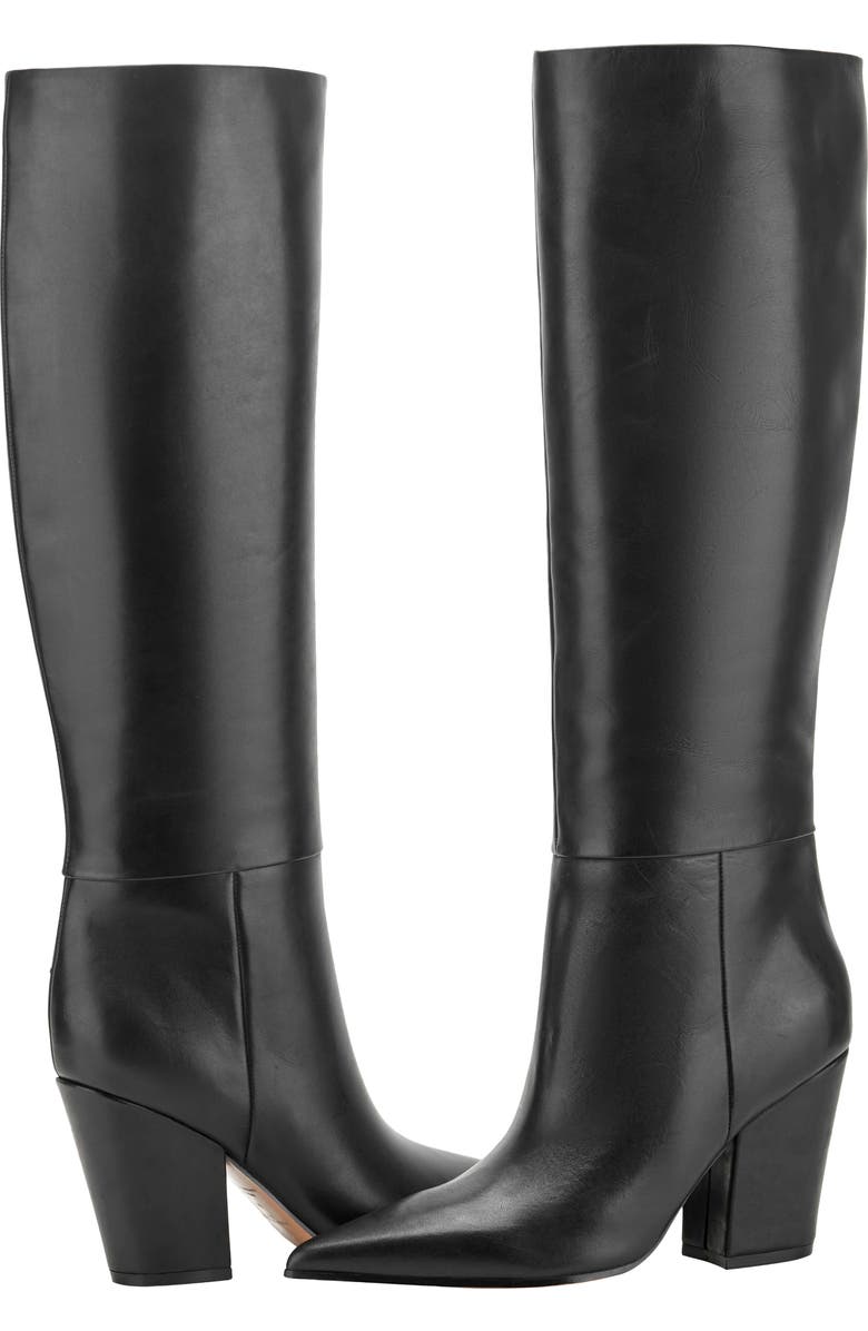 Marc Fisher LTD Estella Pointed Toe Knee High Boot, Alternate, color, Black